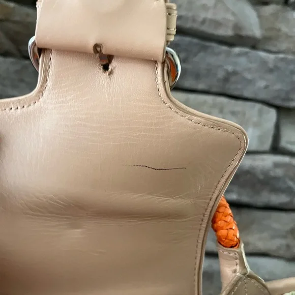 Cole Haan Straw Handbag with Leather Trim - Picture 6 of 6